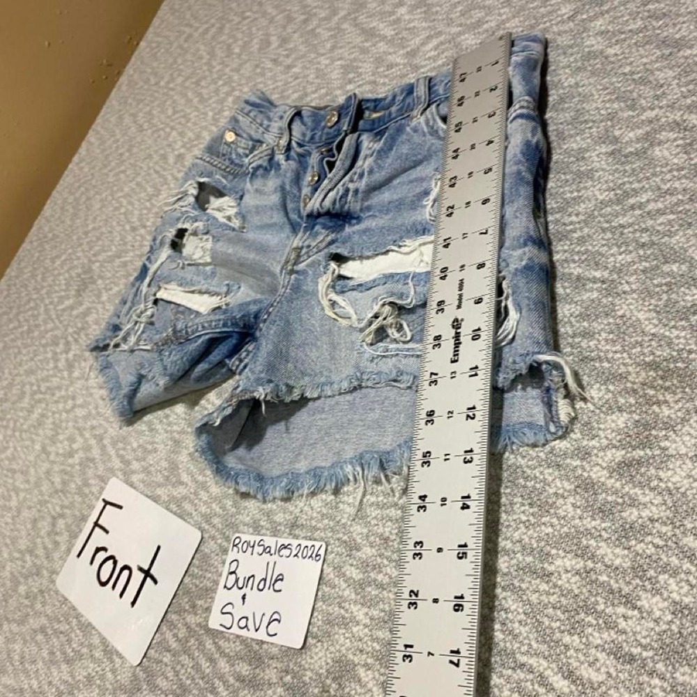 Free people Blue denim shorts with distressed details women 24. SKU-C210